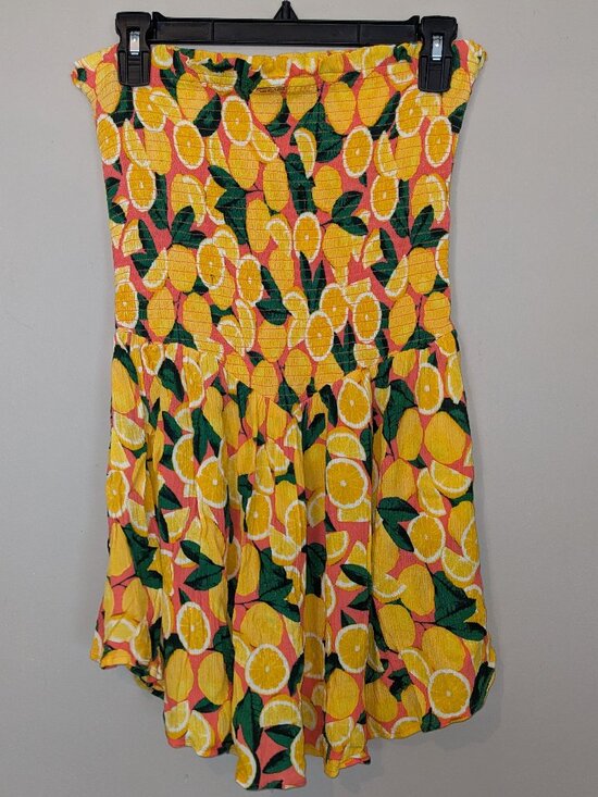 Body Glove Fresh Squeeze Sunrise Strapless Dress/Swim Suit Coverup Sz L - Picture 2 of 8